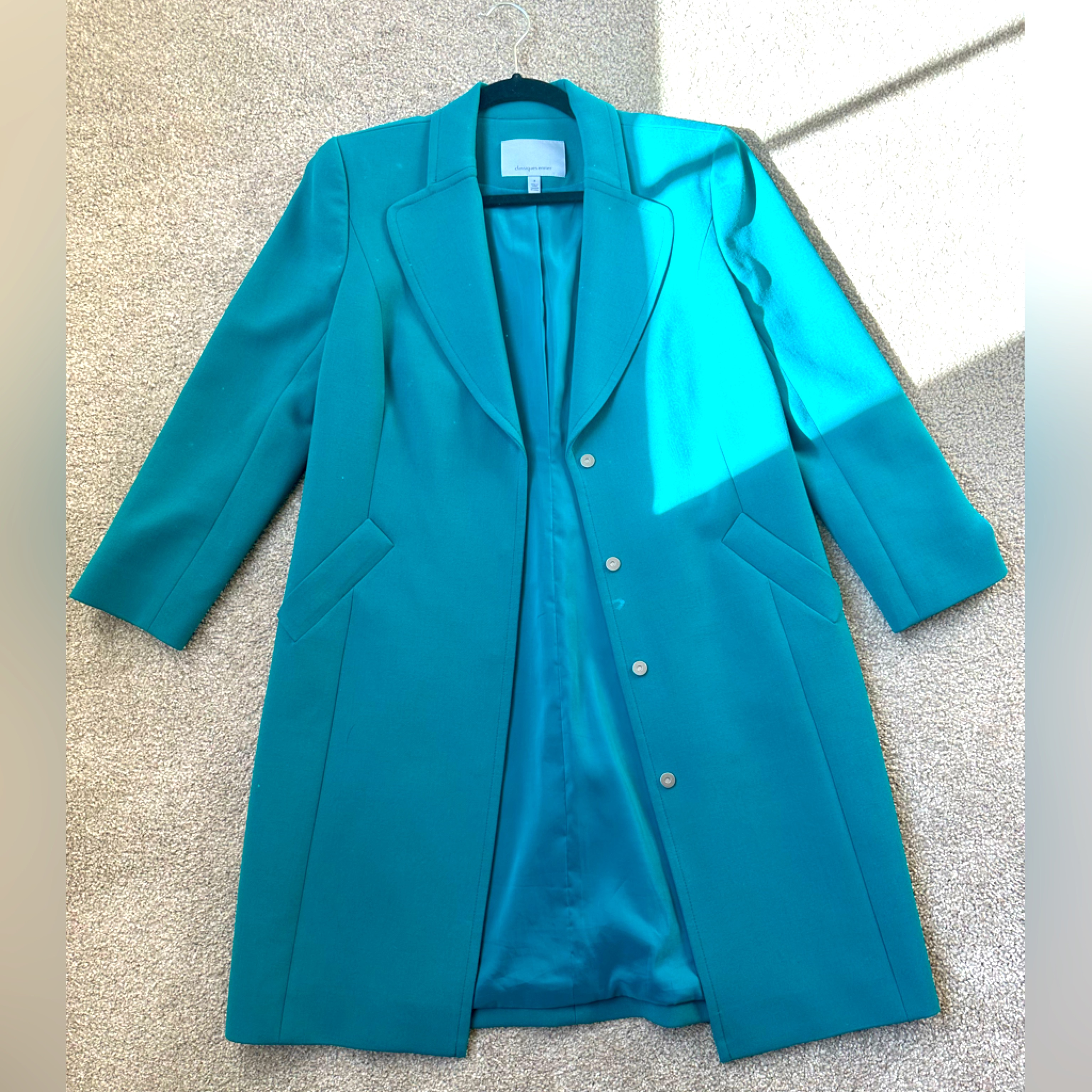 Size S. Blue/Green Blazer Jacket! Perfect For Work Outings.